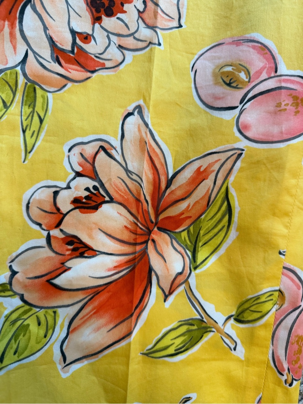 Talbots Yellow Floral Capris - Picture 2 of 3